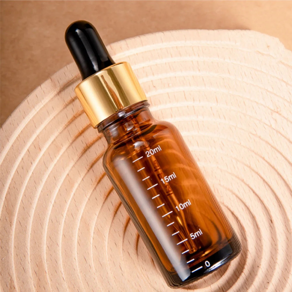 Amber Glass Dropper Bottles – 5ml to 100ml Refillable Set