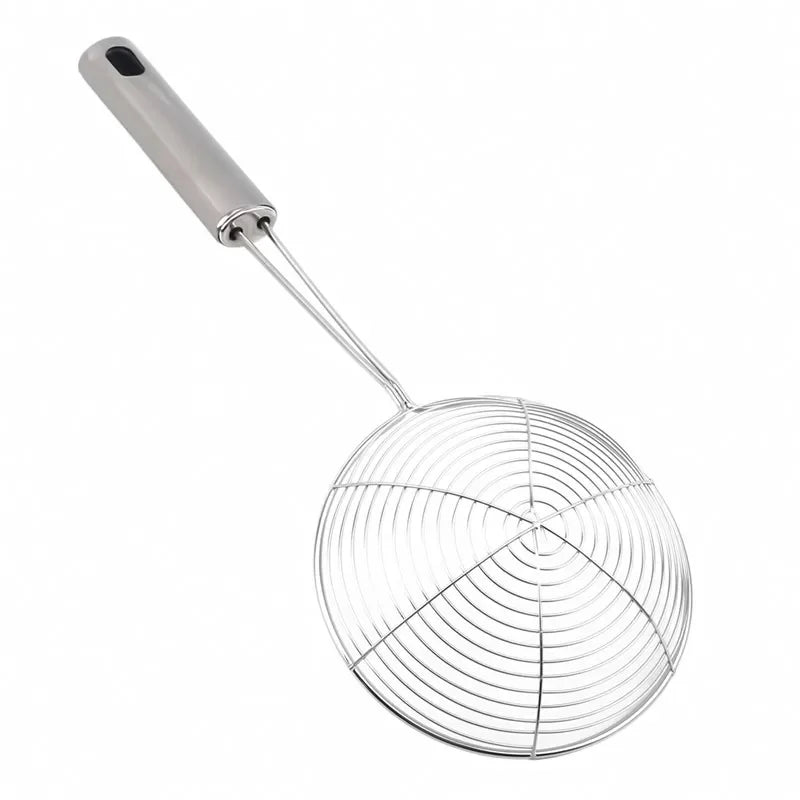 Stainless Steel Oval Skimmer – Fine Mesh Oil & Food Strainer for Cooking & Frying