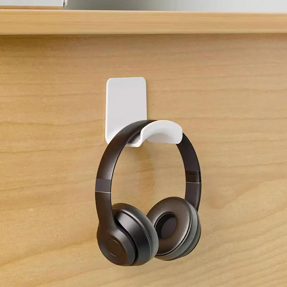 Universal Adhesive Plastic Headphone Wall & Desk Mount