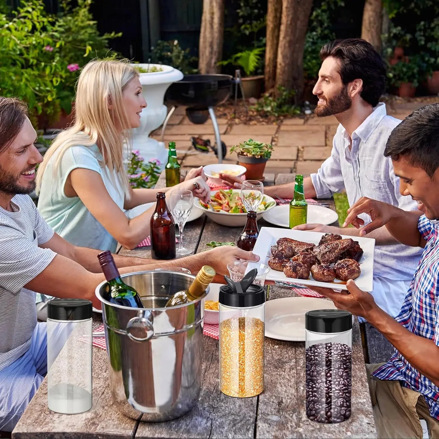 Clear Plastic Spice Shakers (10/1 PCS)