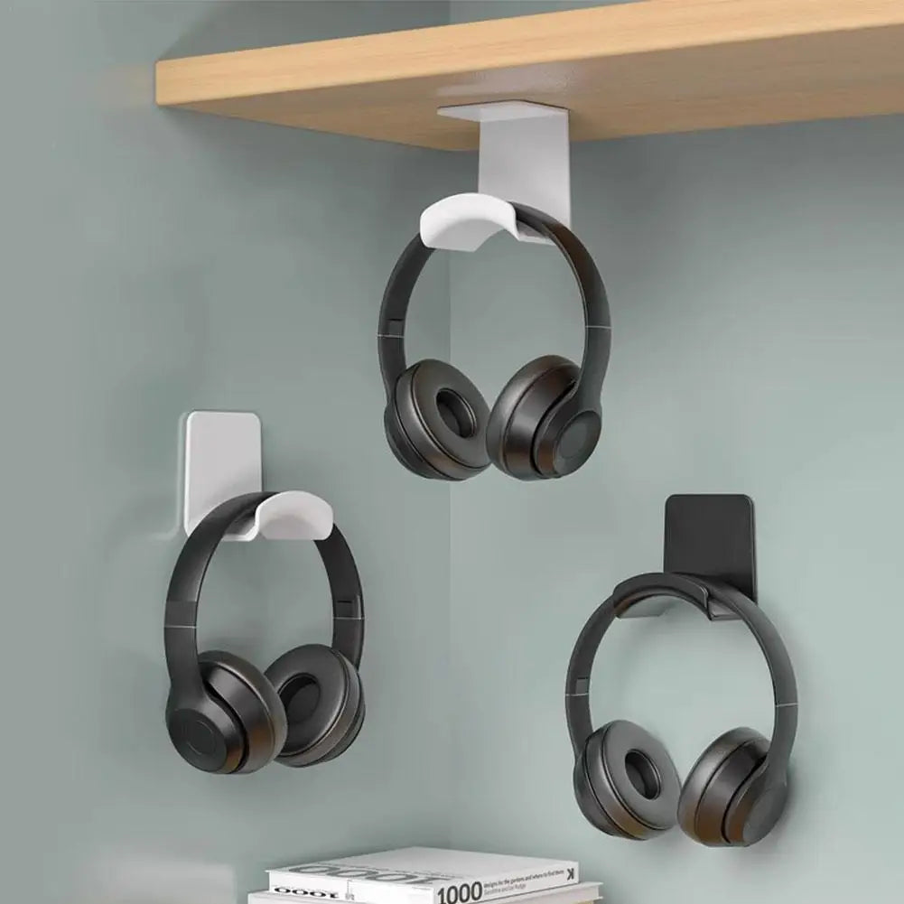 Universal Adhesive Plastic Headphone Wall & Desk Mount