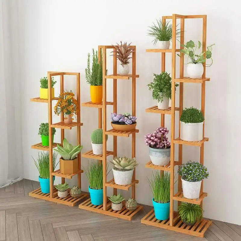 Bamboo 5/6 Tier Plant Stand Rack