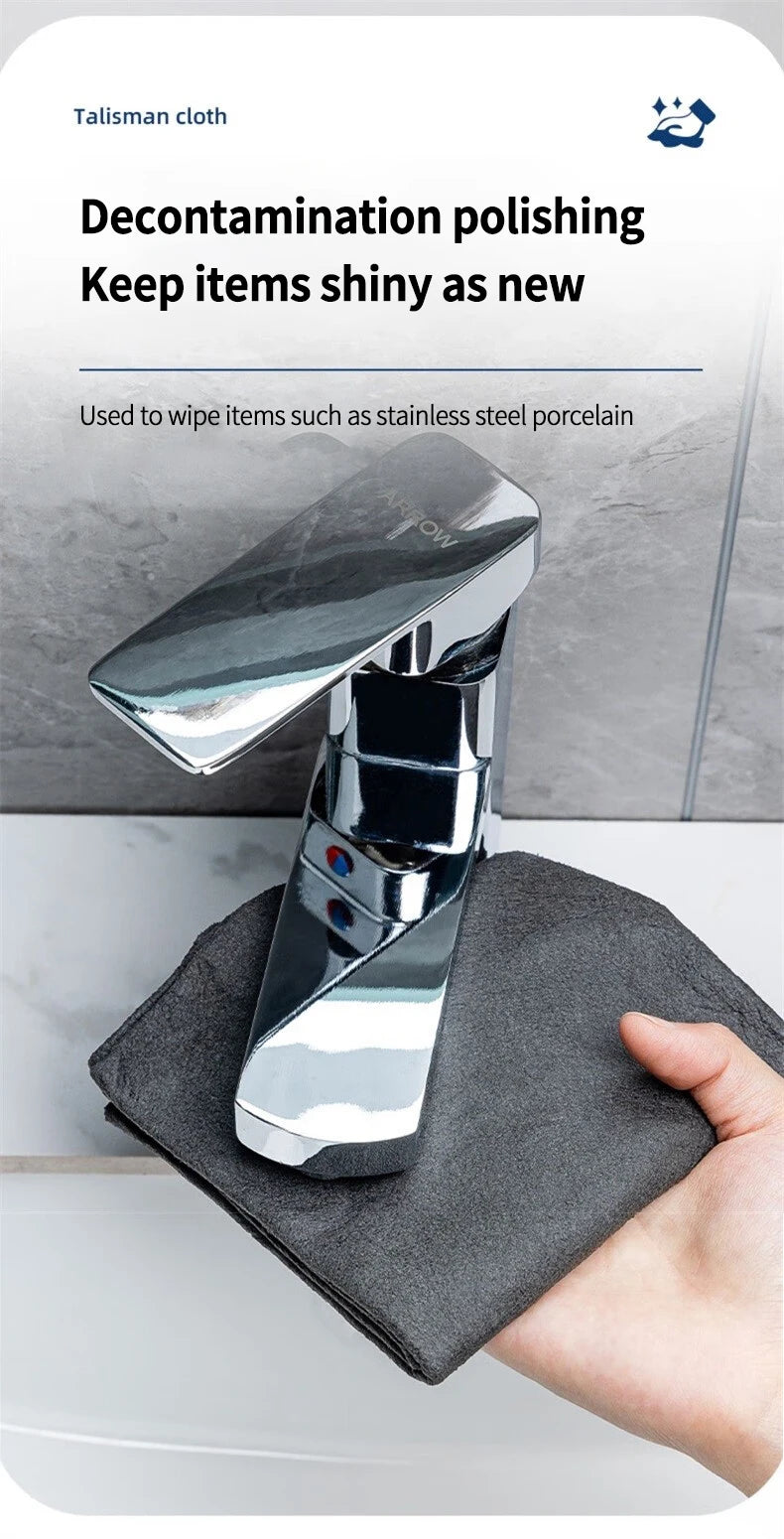 Thickened Microfiber Magic Cleaning Cloth – Lint-Free Towel for Glass, Kitchen, Car