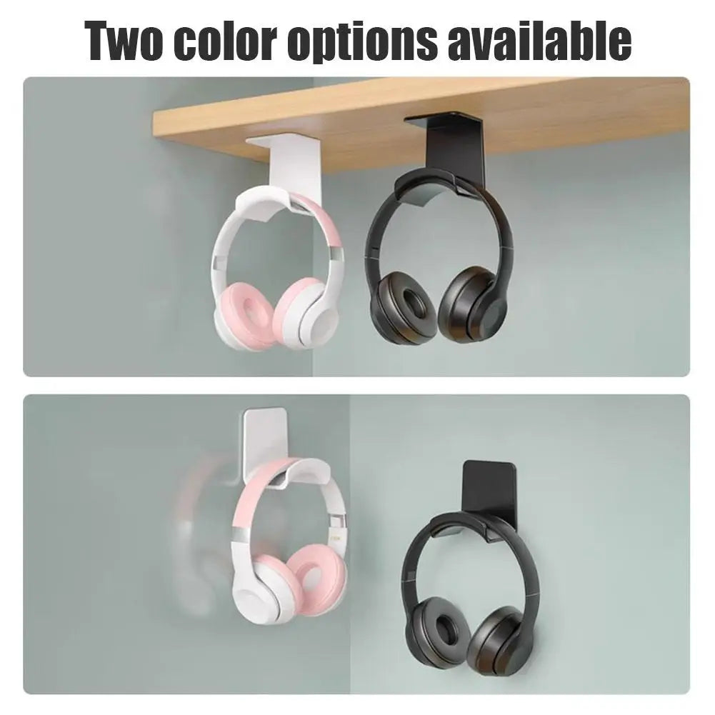 Universal Adhesive Plastic Headphone Wall & Desk Mount