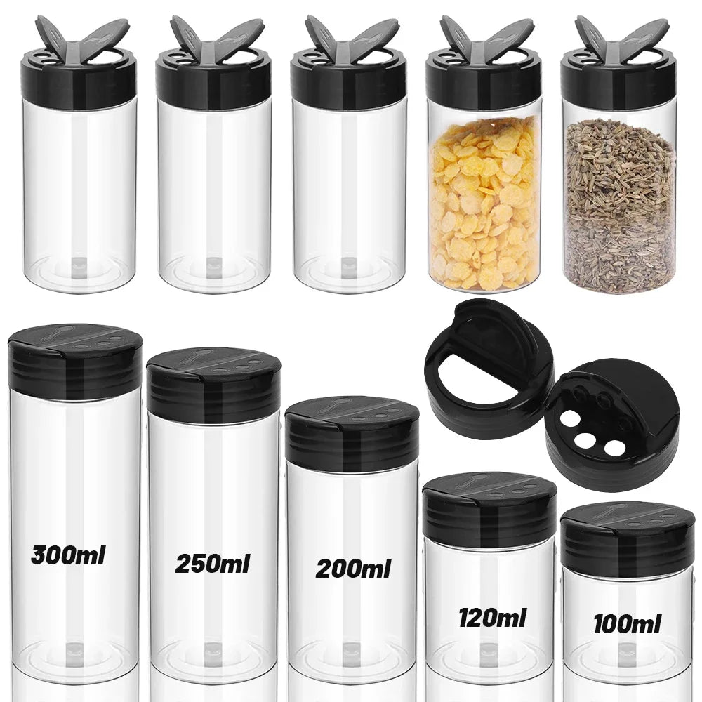 Clear Plastic Spice Shakers (10/1 PCS)