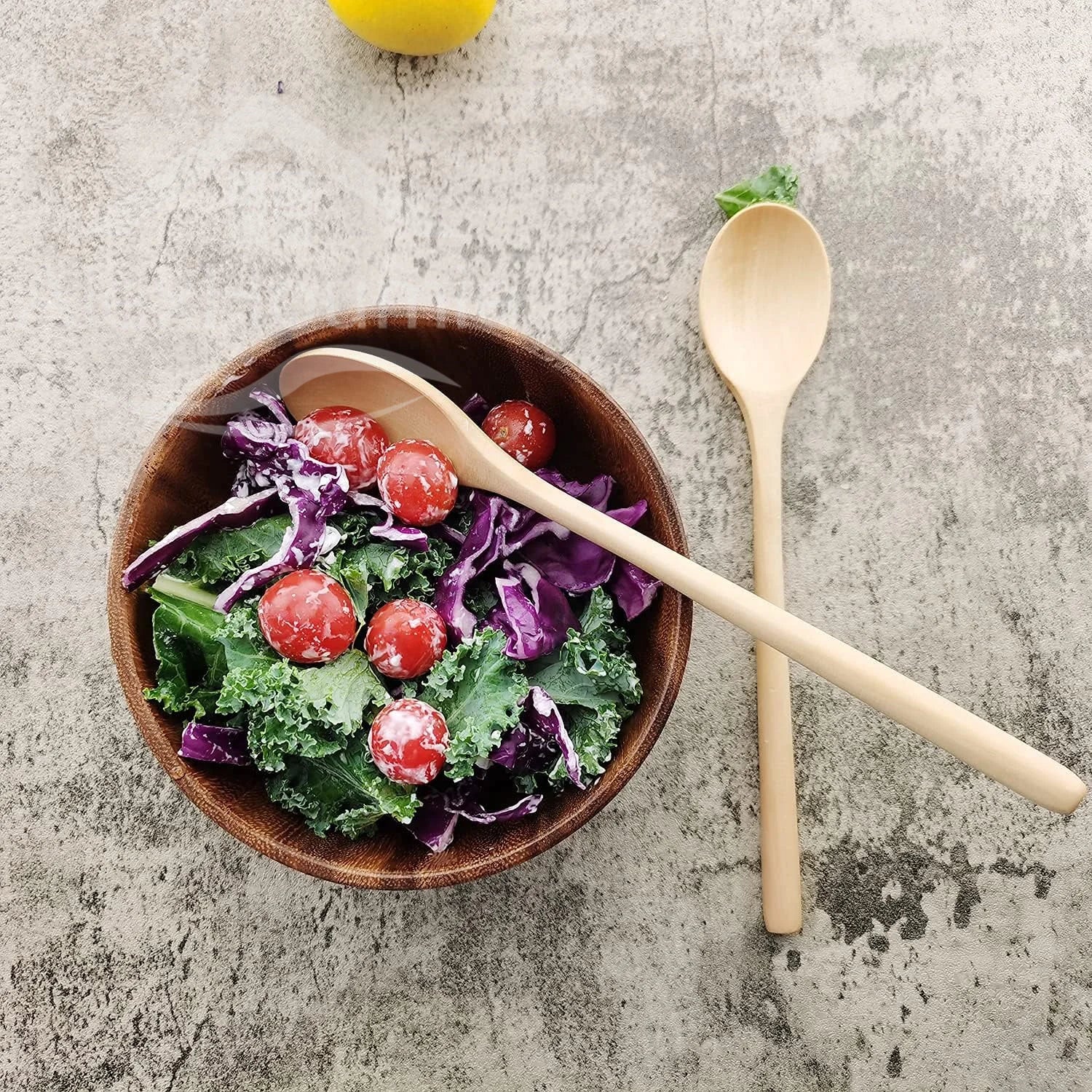 6-Piece Bamboo Wooden Spoon Set – Korean Style 9"