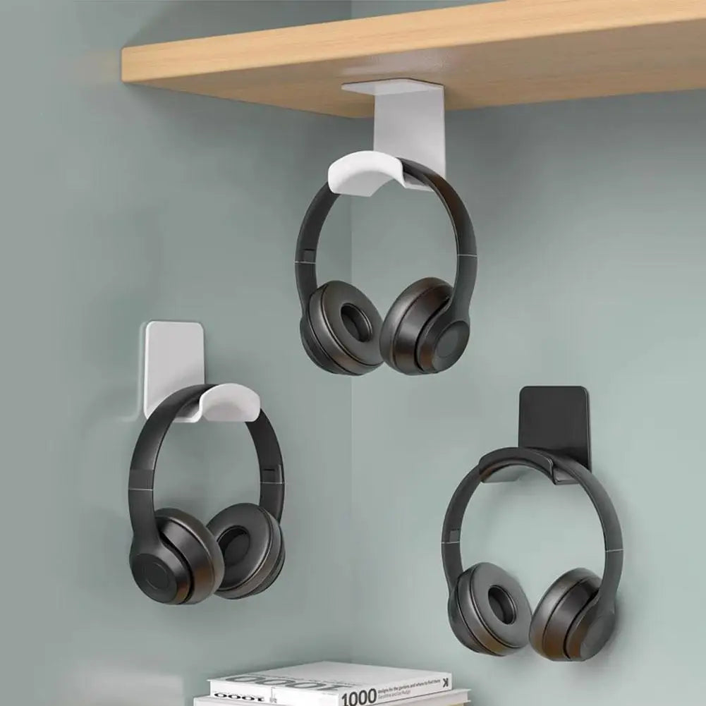 Universal Adhesive Plastic Headphone Wall & Desk Mount