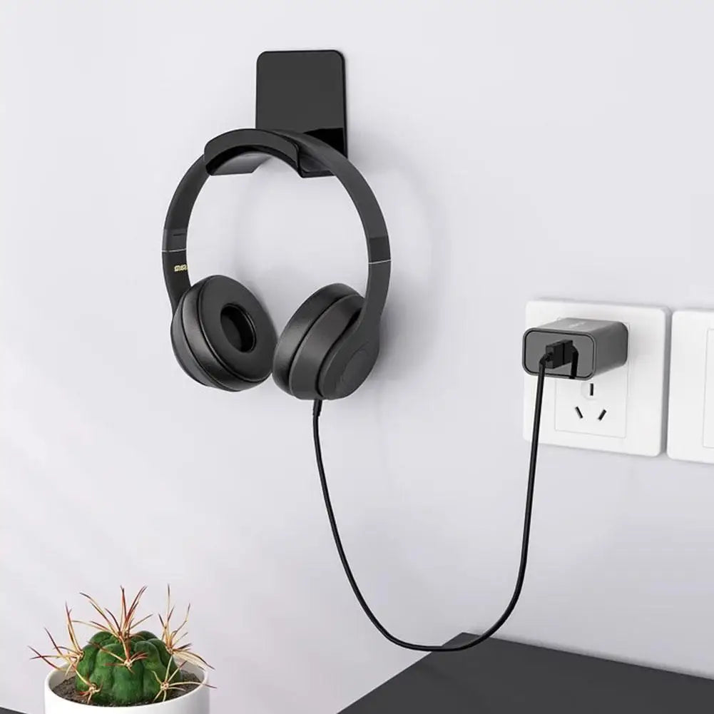 Universal Adhesive Plastic Headphone Wall & Desk Mount
